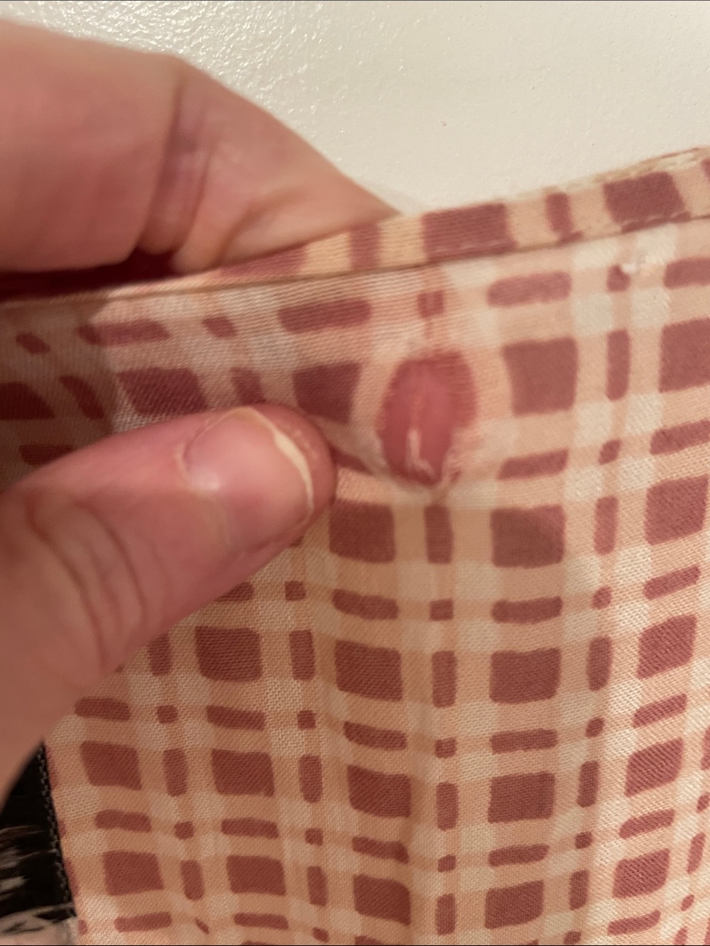 Faithful the brand Pink checkered Tie-Front Midi Dress large ***flawed - Picture 6 of 8